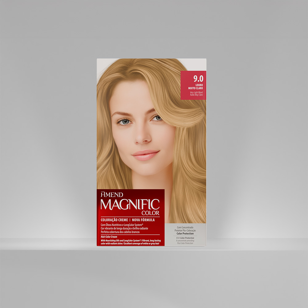 Kit Coloração Amend Magnific Color 9 Louro Muito Claro